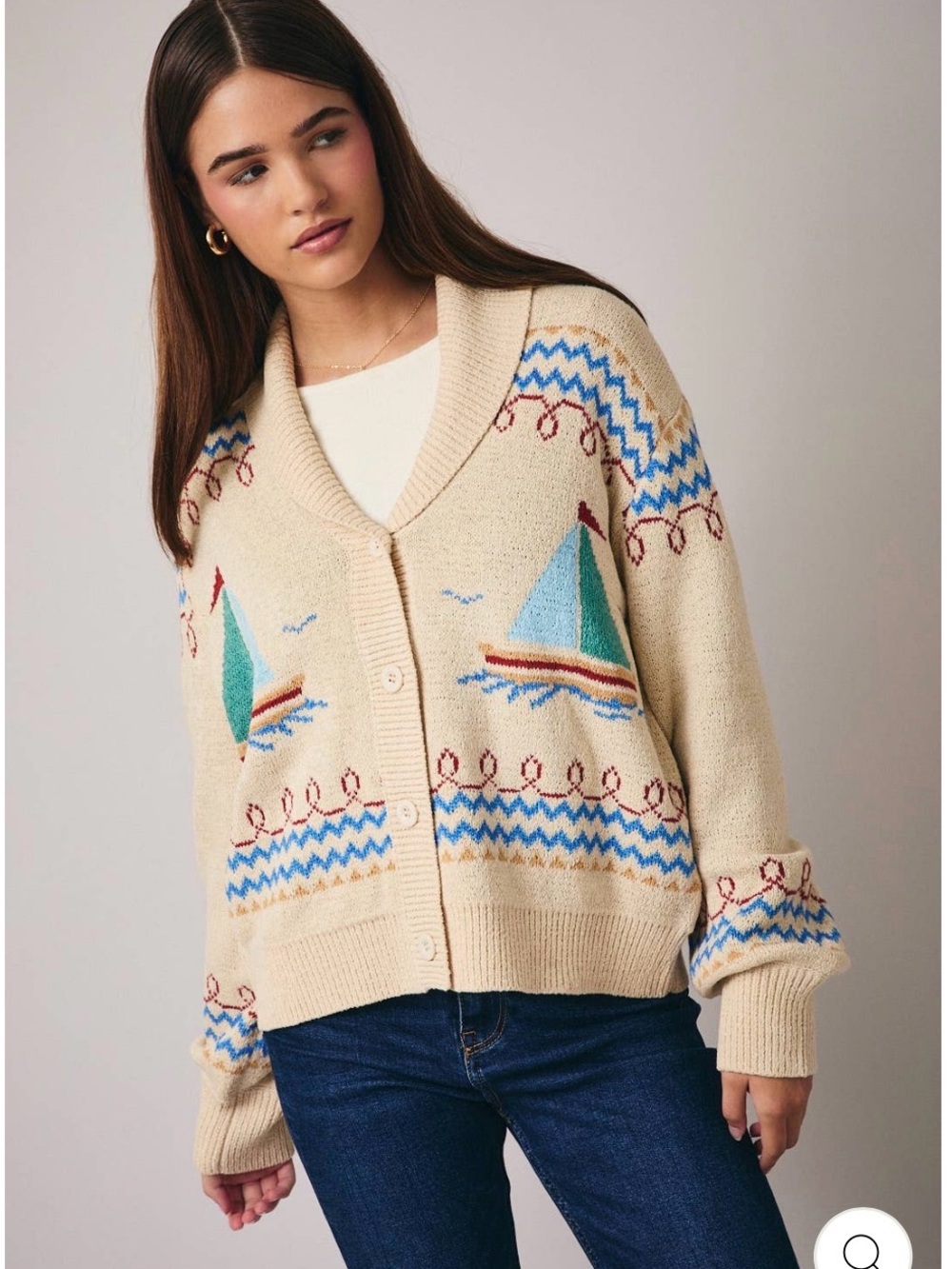 Sunday EdtionYacht Button up Oversized Knit cardigan